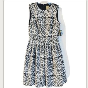 TAYLOR black & gray leapord print part dress 2
